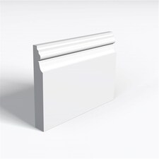 Pack of 15 (Total 15 Units) - Moisture Resistant MDF Primed Royal B Skirting Board - 25mm (T) x 219mm (H) x 4200mm (L)