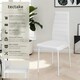 image 2 of Dining Chairs - high backrest, padded, synthetic leather  - Set of 8 White