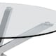 image 7 of Heaven Round Coffee Table with Glass Top and Chrome Legs