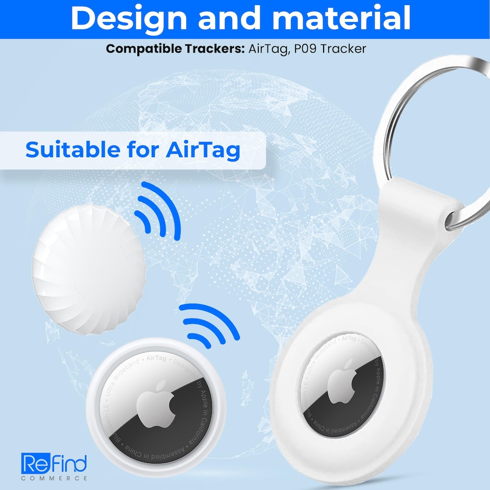 image 1 of AirTag Holder & Keyring Apple AirTag Case (Without P09 Tracker)