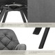 image 5 of Armchair Lucia - padded, quilted pattern, 180 degree swivel chair | Grey | anthracite | 6
