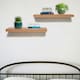 image 4 of Greenhurst Pack of 2 Easy Fit Floating Shelves, Light Oak , 40cm/60cm Brown | Oak | 40