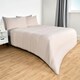 image 2 of OHS Coverless Reversible 10.5 Tog Duvet And Pillowcase Bedding Set, King - Sage/Natural Multi | Sage Green and Natural | King