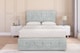 image 1 of Sloomy Cambridge Silver Naples Divan Bed Base 2 Drawers Left Side With 26 Inch Strutted Headboard & 12 Inch Matching Footboard | Silver | Silver | Small Single | 1