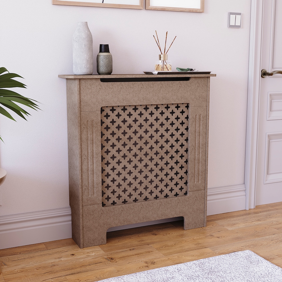 image 1 of Vida Designs Oxford Radiator Cover MDF Cabinet, Unfinished, 78cm