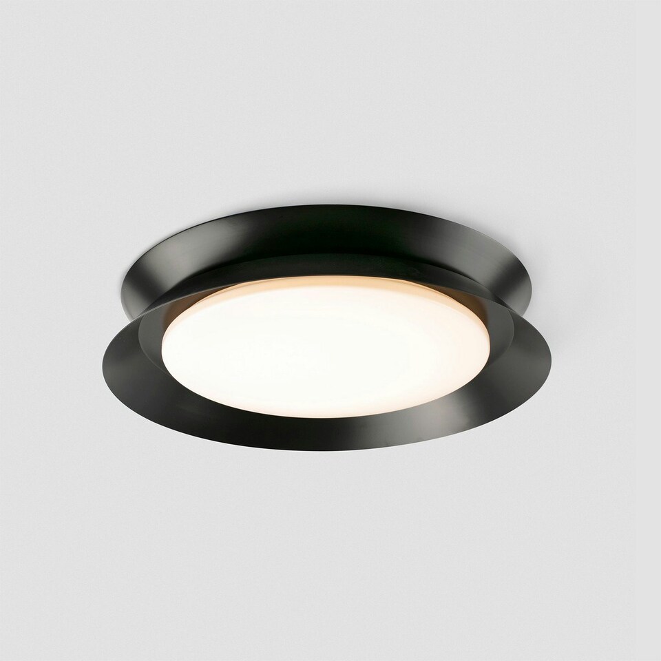 image 1 of Tender Flush Ceiling Light Matt Black 2700K