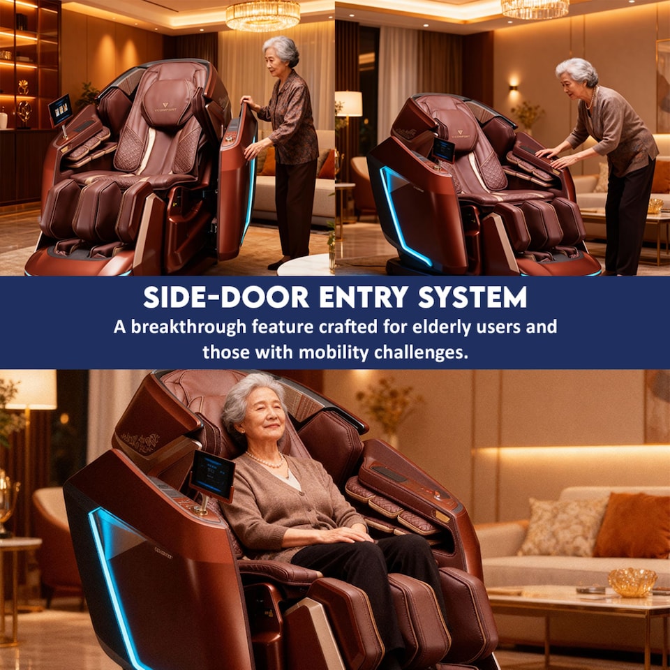 image 1 of RoyalGlide Duo Pro Max AI Massage Chair (RK9500), Burgundy
