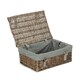 image 4 of 35cm Antique Wash Wicker Picnic Basket with Lining Red | Red | One Size