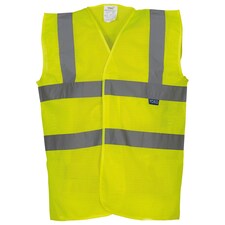Yoko Unisex Adult Mesh Hi-Vis Vest - Yellow - M