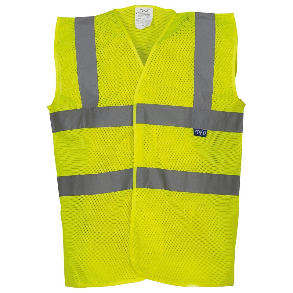 Yoko Unisex Adult Mesh Hi-Vis Vest - Yellow - M