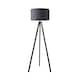 image 7 of ValueLights Barbro Black Tripod Floor Lamp Charcoal Shade Grey