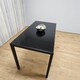 image 5 of Dining Table Black Glass Kitchen Place for 6 Seats, Dining Table Only (Black H 75 x L 134 x W 70 cm) Black