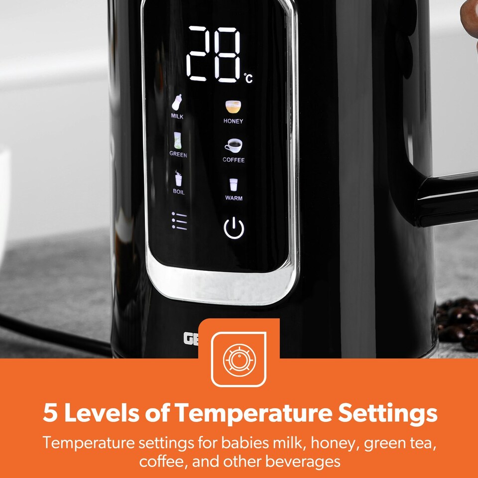image 1 of GEEPAS 1.7L Digital Electric Kettle 2 Slice Bread Toaster & Microwave Kitchen Combo Set