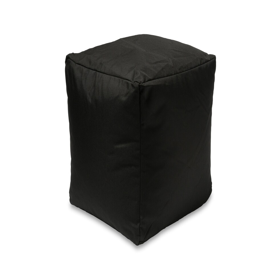 image 1 of Waterproof Cube Indoor Outdoor Bean Bag Foot Stool Pouffe Black