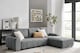 image 2 of The Capri 3 Seater Corner Sofa in Grey, Silver or Beige | Grey | One Size