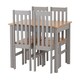 image 2 of Ludlow 1+4 Dining Set - Grey/Oak Lacquer Brown