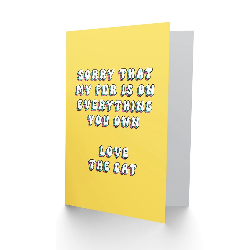 image 1 of Hope My Fur Is On Everything Love Woman Cat Her Birthday Card