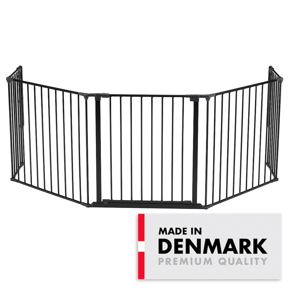 image 1 of BabyDan Olaf XX Wide Wall Mounted Safety Gate & Fireguard 90 - 278cm Black