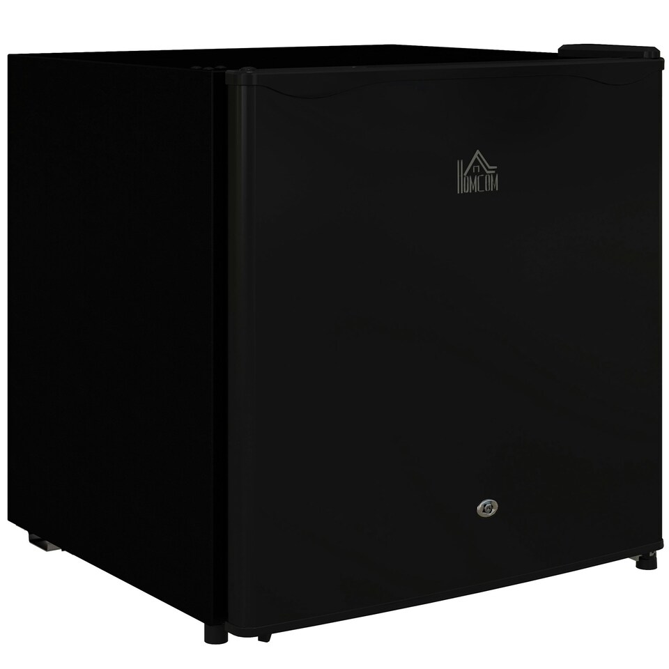 image 1 of HOMCOM 46L Counter Top Fridge Mini Fridge with Lock Chiller Box Black