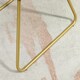 image 8 of HOMCOM Metal Wire Dining Chairs Set of 2, Steel Frame for Kitchen Gold