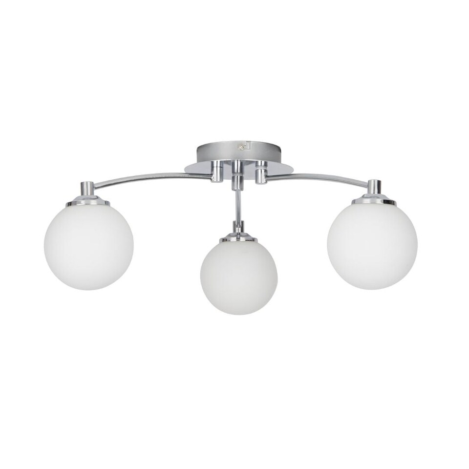 image 1 of Navarro 3 Light Chrome Semi Flush Ceiling Light