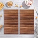 image 1 of 2 Pcs Glass Stove Cover Chopping Boards Worktop Protectors | Grey | Wood Effect | 2