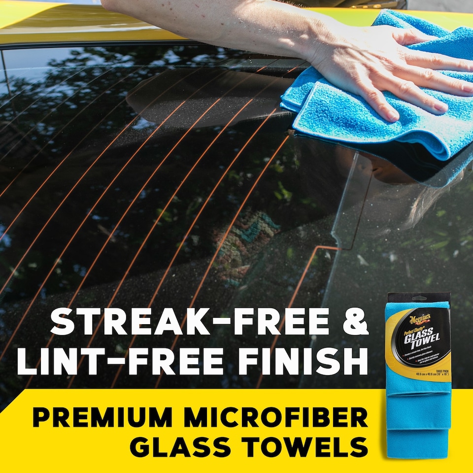 image 1 of Meguiar's Perfect Clarity Glass Towel 6/CV 16 x 16 Blue X190301EU