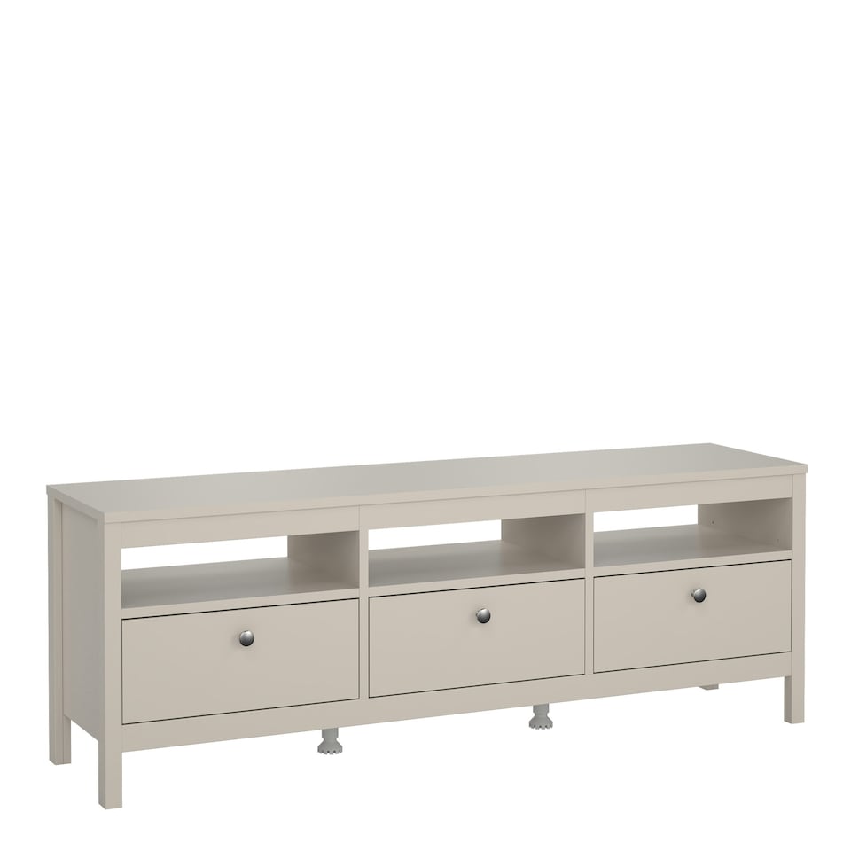 image 1 of Madrid TV Unit 3 Drawers in Cashmere Cream