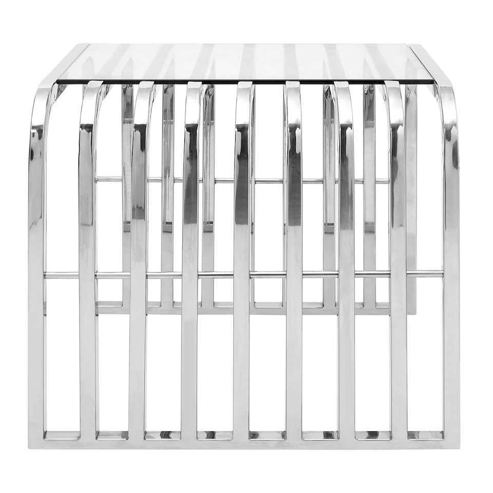 image 1 of Interiors by Premier Slatted End Table Grey