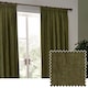 image 1 of Heavy Chenille Blackout Pencil Pleat Curtain Pair | Green | Olive | 2