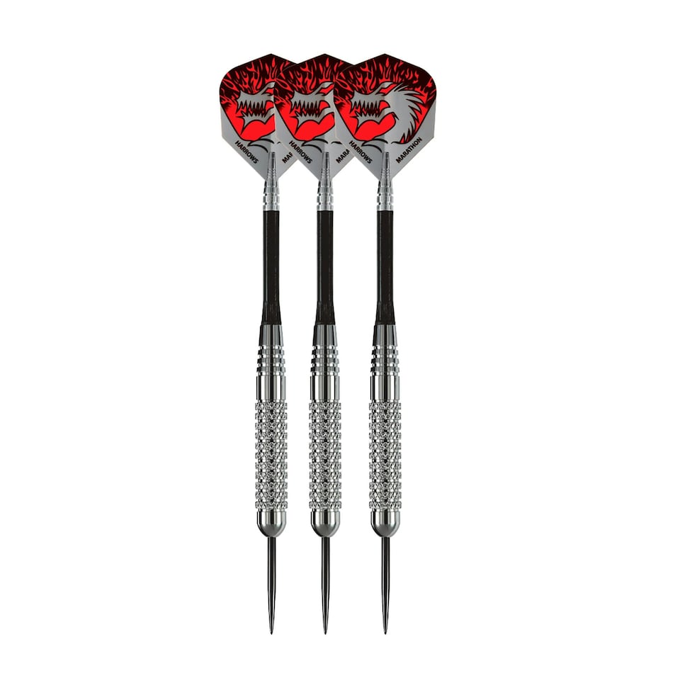 Harrows Silver Arrows Darts - Silver/Black/Red - 26g