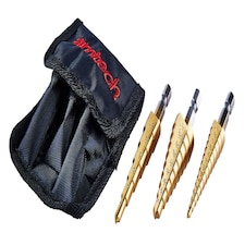 3 Piece high speed steel step drill set - F0785