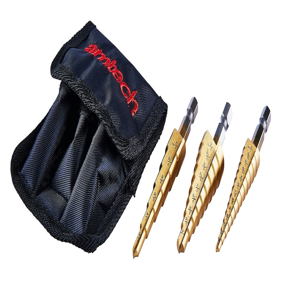 3 Piece high speed steel step drill set - F0785