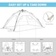 image 3 of Outsunny 2 Man Pop-up Beach Tent Sun Shade Shelter Hut w/Windows Door Light Blue
