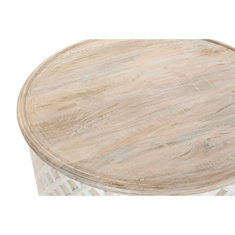 image 1 of Centre Table DKD Home Decor White Natural Aluminium Mango wood 81 x 81 x 45 cm N/A