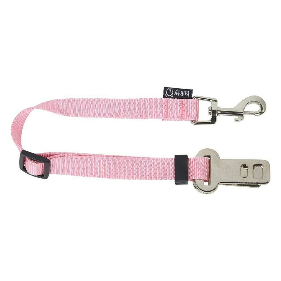 image 1 of Dog & Cat Seat Belt Safety Travel Restraint, Harness Clip For Car Van Lead Pink
