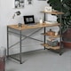 image 1 of Industrial 4 Tier Writing Desk With Steel Frame Brown