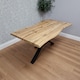 image 8 of Modern Dining Table with 4 Grey Plastic Chairs with faux leather padded seats