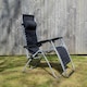 image 3 of Pair of Multi Position Garden Gravity Relaxer Chair / Sun Lounger - BLACK/SILVER