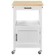 image 1 of Yaheetech Rolling Kitchen Cart W/Wheels  White
