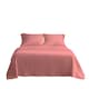 image 1 of Microfibre Soft Touch Flat Sheet Plain Dyed Bed Linen Pink | Pink | Single