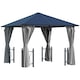 image 1 of Outsunny 3x3(m) Hardtop Gazebo with Polycarbonate Roof, Netting and Curtains