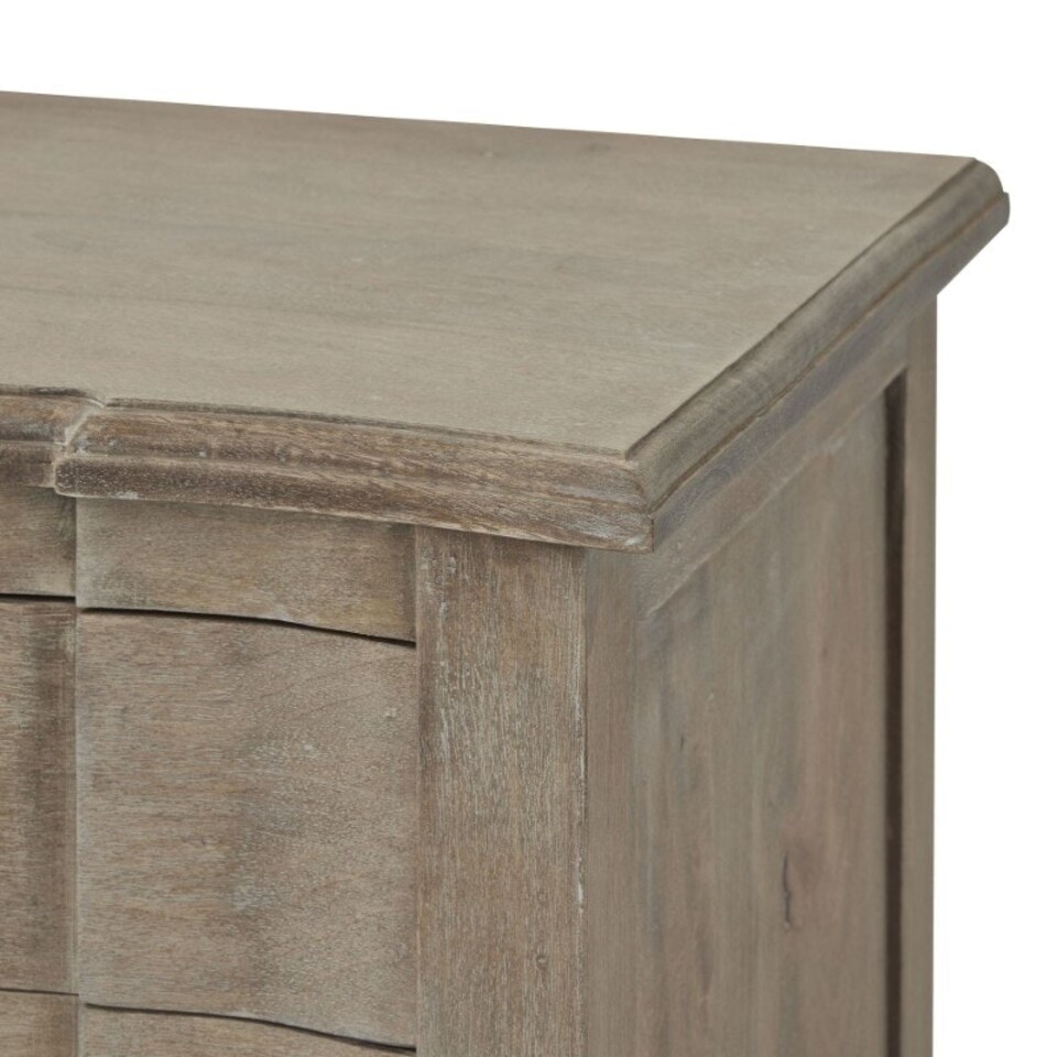 image 1 of Copgrove Collection 3 Drawer Bedside Table - Wood - L45 x W55 x H60 cm - Brown Brown