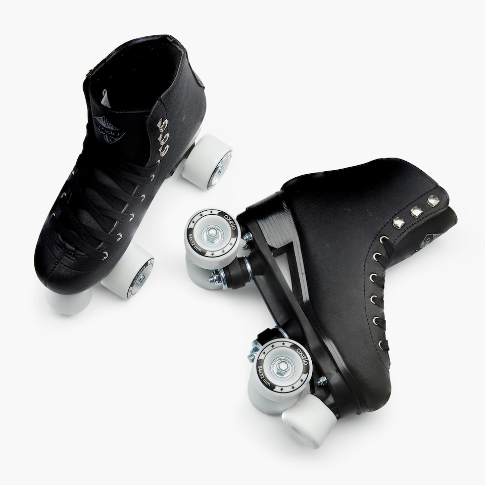 image 1 of Decathlon Kid's & Adult Roller Skates Black - 100 Series