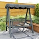 image 8 of Outsunny 2 Seater Garden Swing Seat with Canopy, Grey