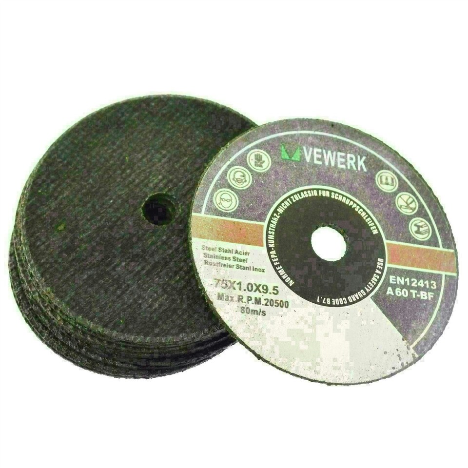 image 1 of 3" Cutting Grinding Discs for Air Cut-off Tool Grinder Cutoff 10 PACK 75mm AT844