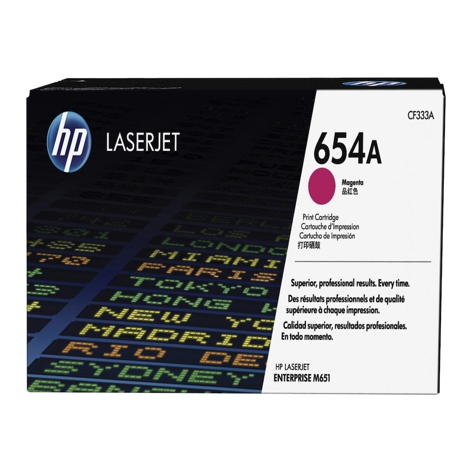 HP 654A Magenta Standard Capacity Toner 15K pages for HP Color LaserJet Enterprise M651 - CF333A N/A