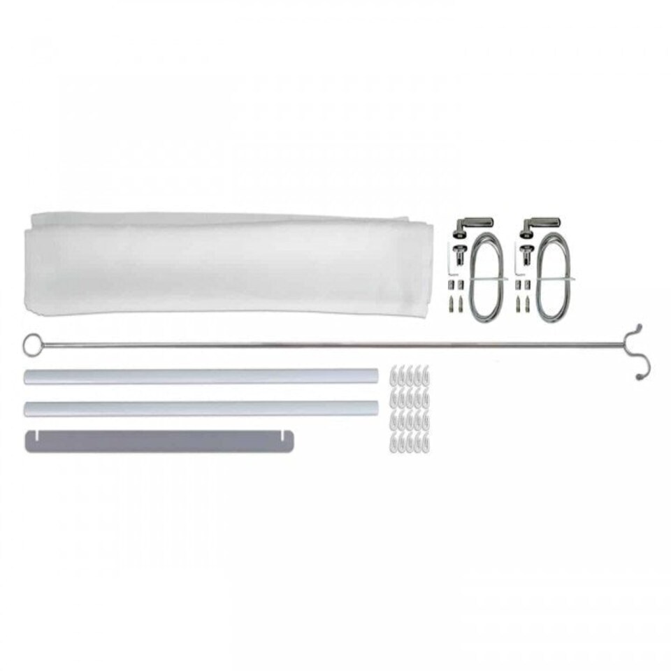 image 1 of Patio Cover Roof Blinds 3 x 3.05 - L290 x W54 cm - White White