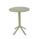image 2 of Rimini Cala Outdoor Grade Bistro Table and 2 Chair Set - Plastic/Metal - L60 x W60 x H82 cm - Moss Green - Partially Assembled