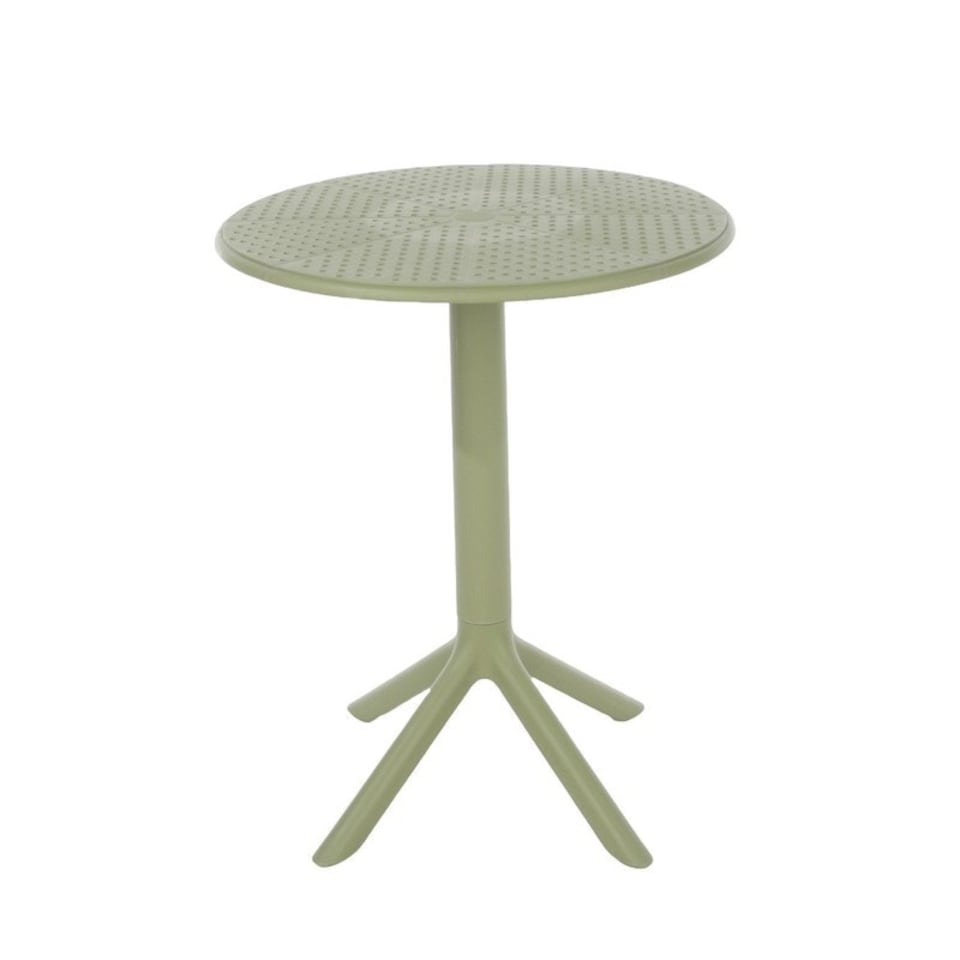 image 1 of Rimini Cala Outdoor Grade Bistro Table and 2 Chair Set - Plastic/Metal - L60 x W60 x H82 cm - Moss Green - Partially Assembled